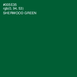 #005E35 - Sherwood Green Color Image